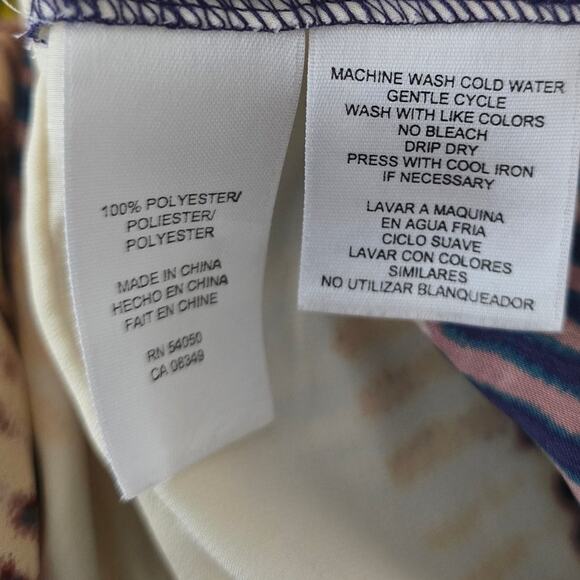 RACHEL by Rachel Roy Red Cream Blue Women's Sleeveless Dress 6 - Picture 5 of 5